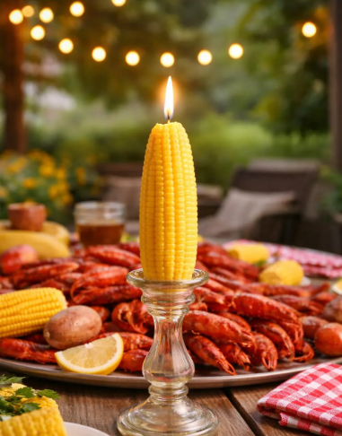 Corn Cob Candle – Entry Table Centerpiece, Beeswax Taper Candle, Southern Decor, Friendsgiving & Thanksgiving Hostess Gift, Funny Fall Decor