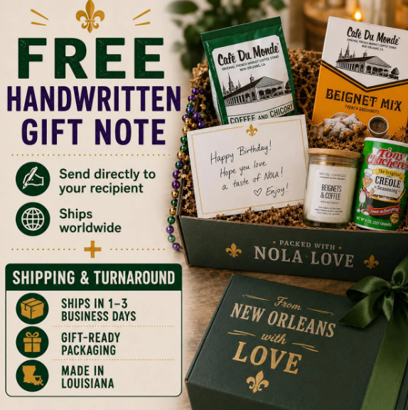 NEW ORLEANS THEMED GIFT BASKET | Handmade in Louisiana | Customizable Gift Idea | Nola Wedding Gift | Homesick Gift | Southern Hospitality