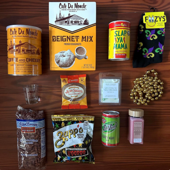 NEW ORLEANS THEMED GIFT BASKET | Handmade in Louisiana | Customizable Gift Idea | Nola Wedding Gift | Homesick Gift | Southern Hospitality