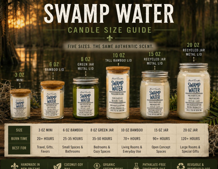 Swamp Water Candle | Rain, Cypress & Sugarcane | Louisiana Bayou Inspired  Swamp Water