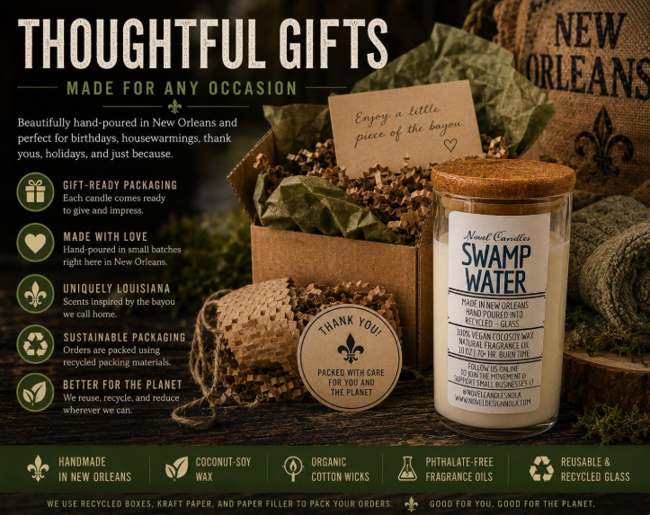 Swamp Water Candle | Rain, Cypress & Sugarcane | Louisiana Bayou Inspired  Swamp Water