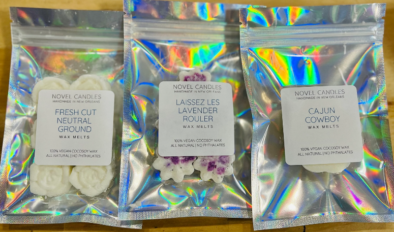 LOUISIANA-THEMED MELTS | Shimmer Wax Tarts | 1oz Bag | Long Lasting & Super Strong | Handmade in New Orleans | Vegan | Organic | All Natural