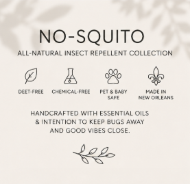 NO-SQUITO Outdoor Candle - Basil, Lavender, Lemongrass, Sage Mosquito Candle