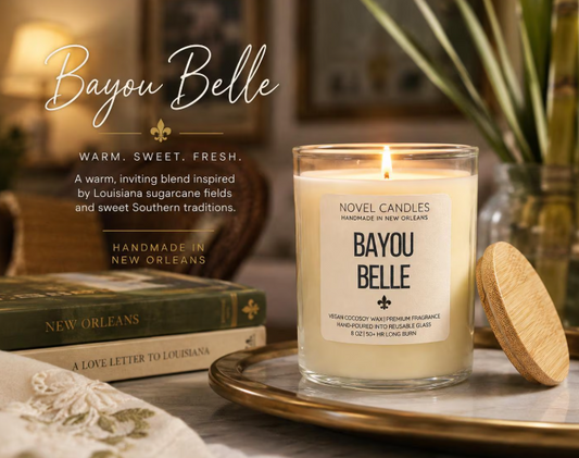 Bayou Belle Candle | Sugarcane, Amber & Vanilla Citrua Louisiana Candle | New Orleans Gift | Southern Candle | Handmade CocoSoy Candle