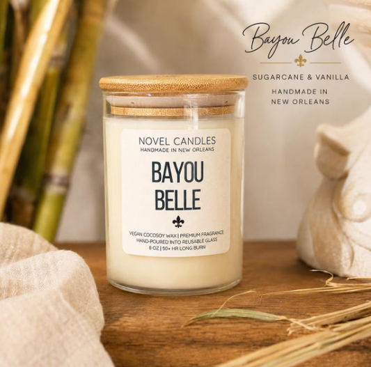 Bayou Belle Candle | Sugarcane, Amber & Vanilla Citrua Louisiana Candle | New Orleans Gift | Southern Candle | Handmade CocoSoy Candle