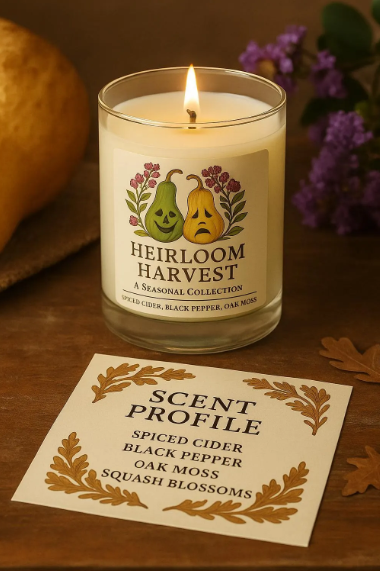 Heirloom Harvest Fall Candle | Sweet Potato, Fig & Spiced Cider | Louisiana Fall Candle | Southern Autumn Gift | Handmade in New Orleans