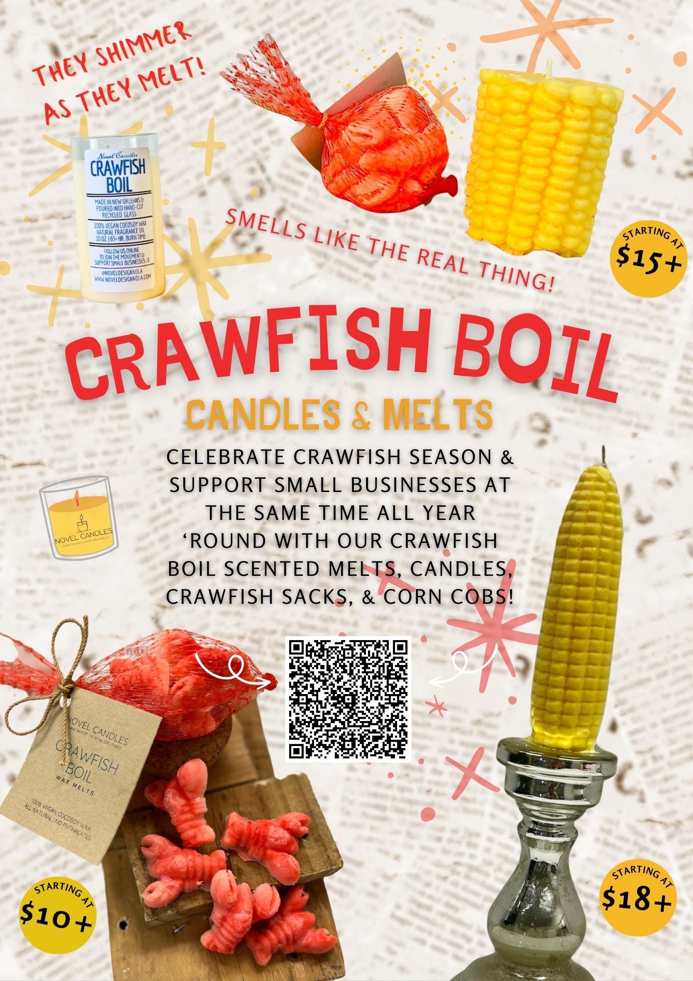 Crawfish Boil Candle – Smells Like a Real Louisiana Boil, Cajun Gift, Unique Food Candle, Funny Novelty Scent