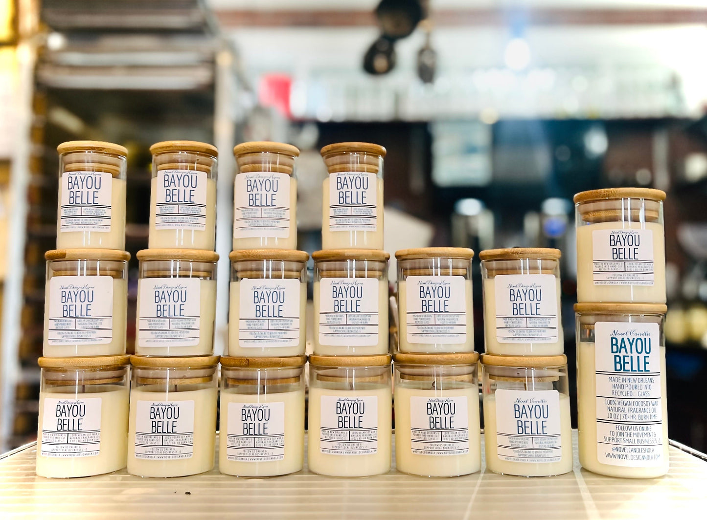 Bayou Belle Scented Candle: Sugarcane & Vanilla, Handmade in New Orleans