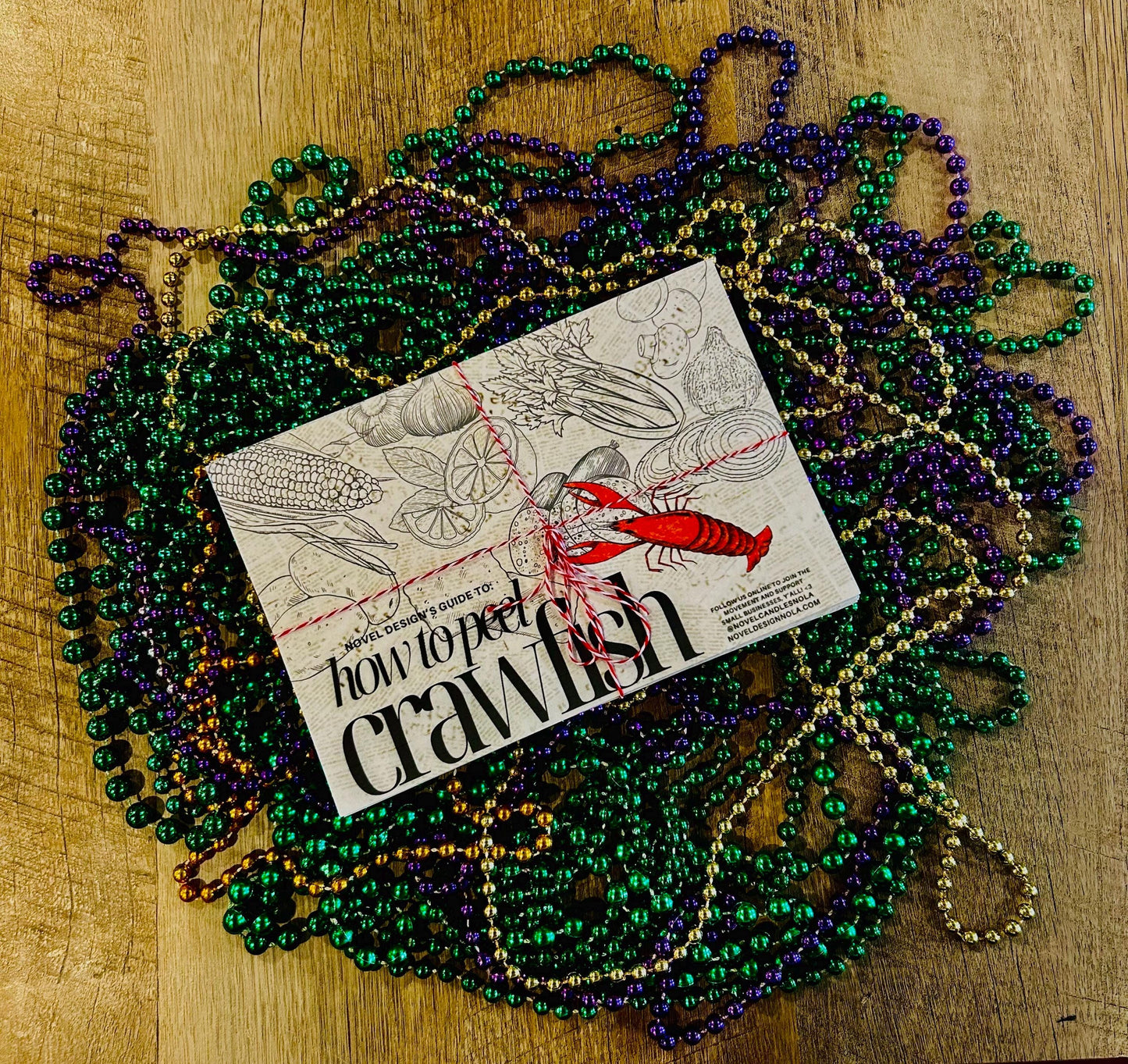 How to Peel Crawfish Postcard or Print — Hand-Drawn in New Orleans, Louisiana Art