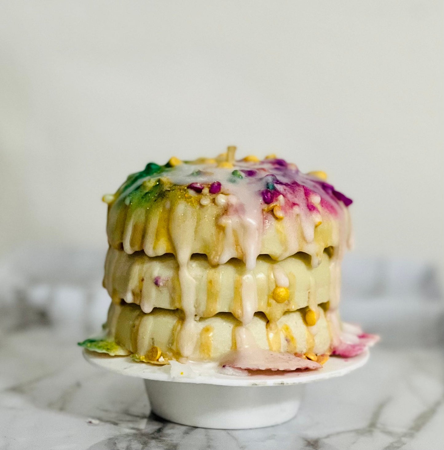 King Cake Scented Candle with Baby | Mardi Gras Decor, NOLA Gift