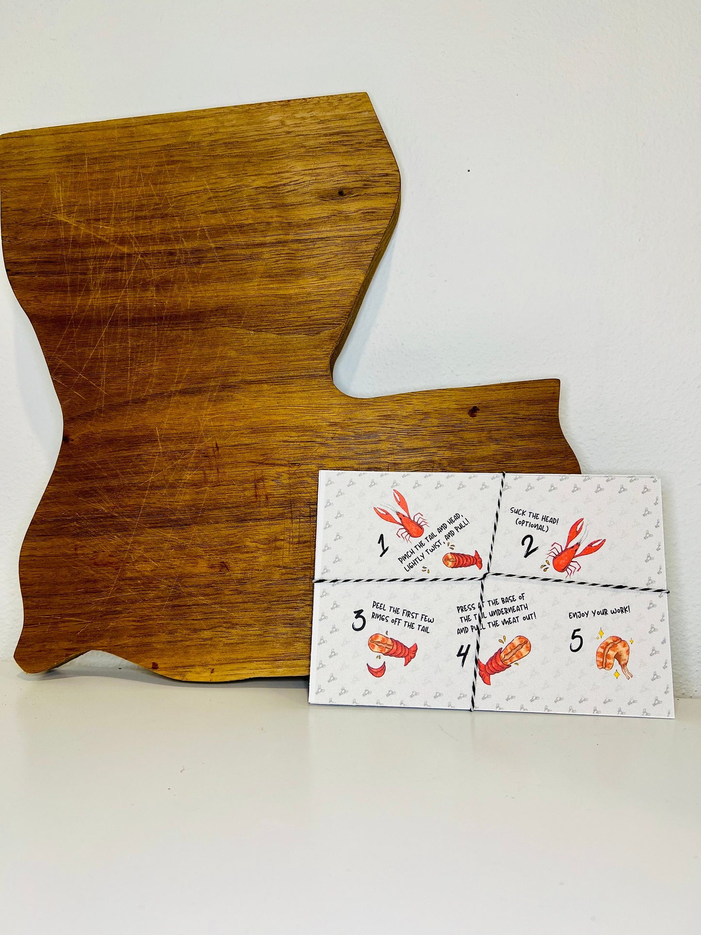 How to Peel Crawfish Postcard or Print — Hand-Drawn in New Orleans, Louisiana Art