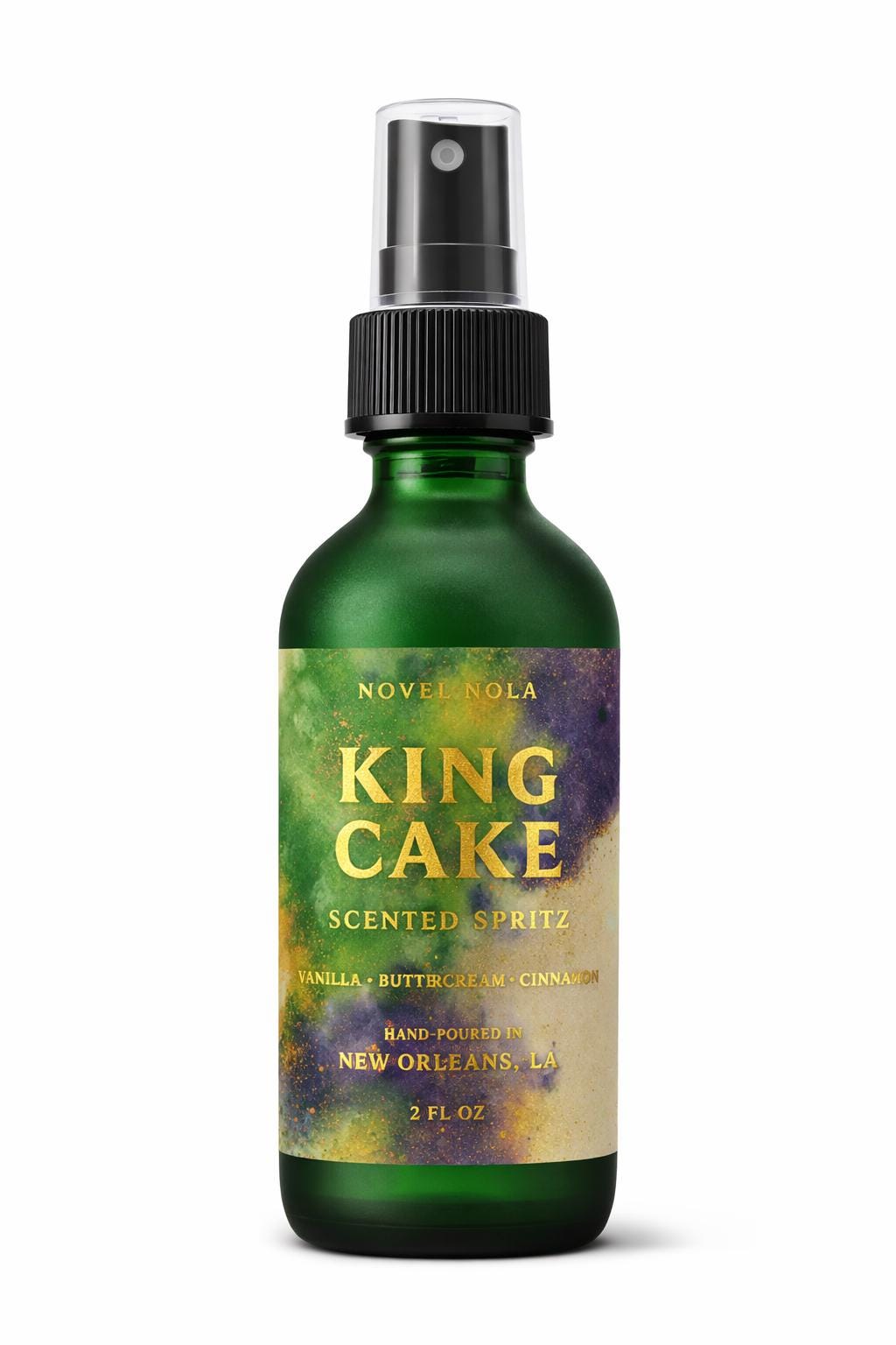 King Cake Scented Room & Car Spray — All Natural Fragrance, Mardi Gras Gift, New Orleans Themed Scent, Made in NOLA