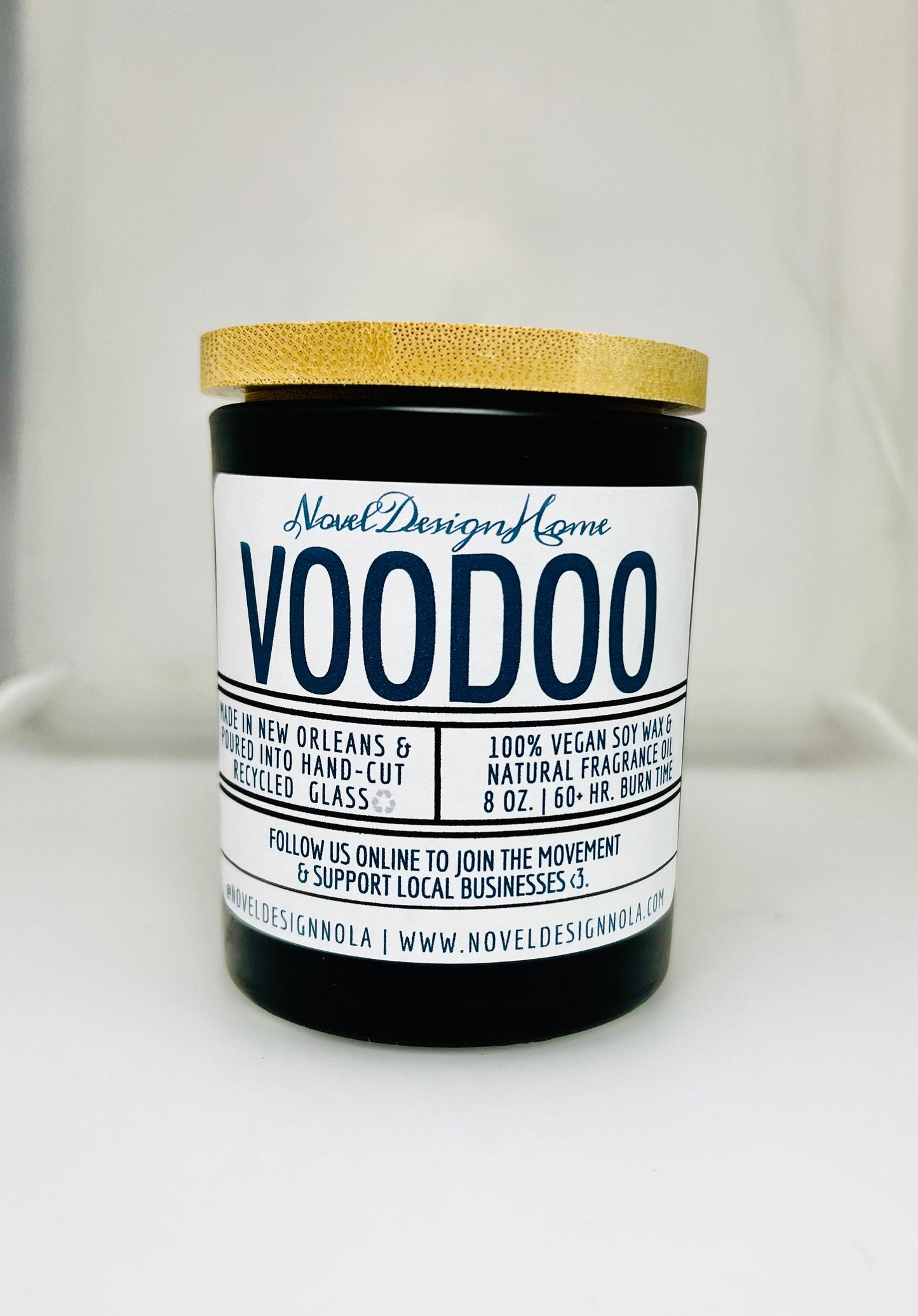 VOODOO Candle: Apple Cinnamon Palo Santo Sage Scented Soy Wax, New Orleans Themed Halloween Fall Candle