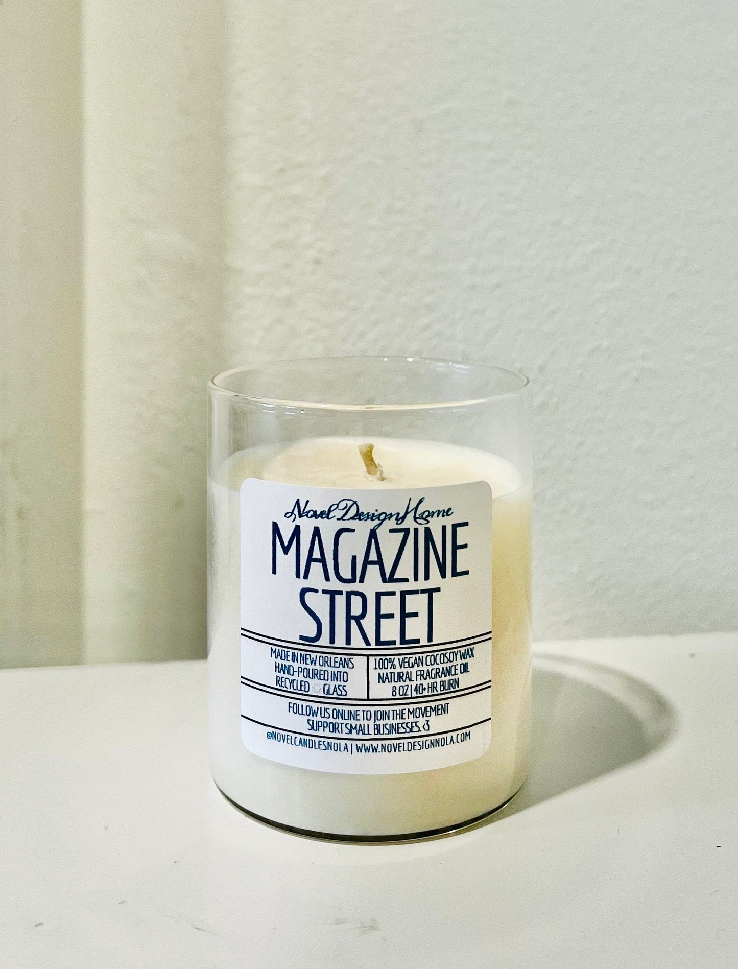 Magazine Street Candle – Sandalwood, Lavender, Patchouli & Satsuma Scented | Vegan CocoSoy Candle | Handpoured in NOLA