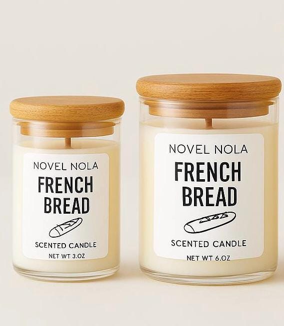 French Bread Scented Candle — New Orleans Po-Boy Inspired, Fresh Baked Bread Scent, Handmade in NOLA