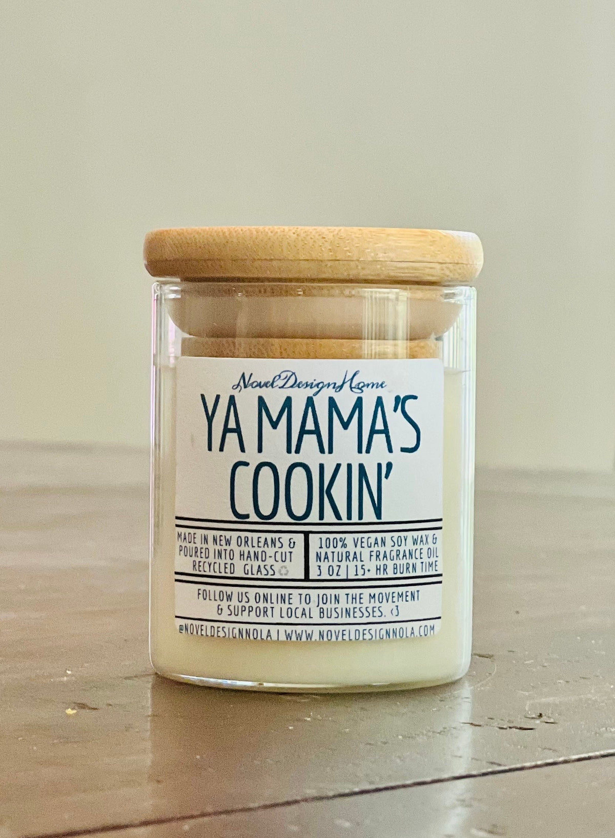 Ya Mama’s Cookin’ Candle | Fresh Baked Bread, Cinnamon Sugar, Pecan Pie & Apple | New Orleans Southern Home Scent
