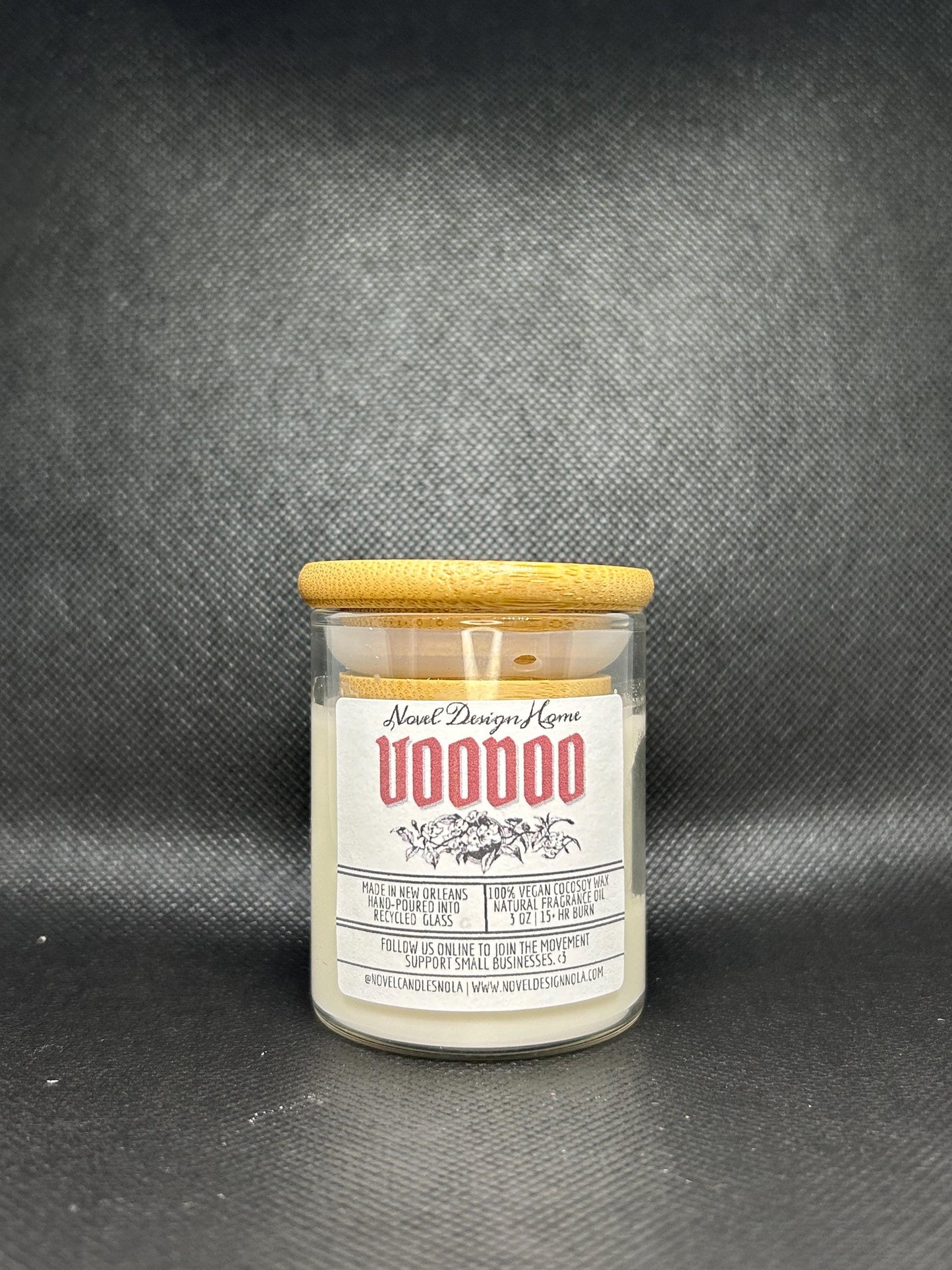 VOODOO Candle: Apple Cinnamon Palo Santo Sage Scented Soy Wax, New Orleans Themed Halloween Fall Candle