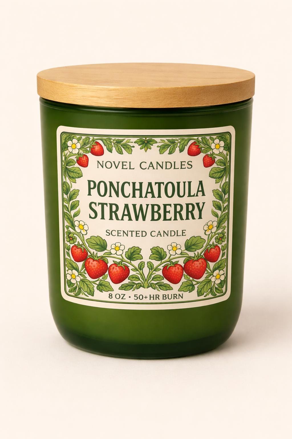 Ponchatoula Strawberry Candle – Fresh Louisiana Strawberry & Green Vine Scent | Hand-Poured in New Orleans