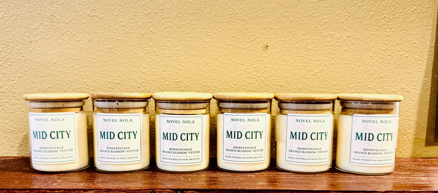 Mid City Candle • New Orleans Inspired • Honeysuckle + Orange Blossom + Vetiver • Nola Made • Clean-Burning CocoSoy Wax