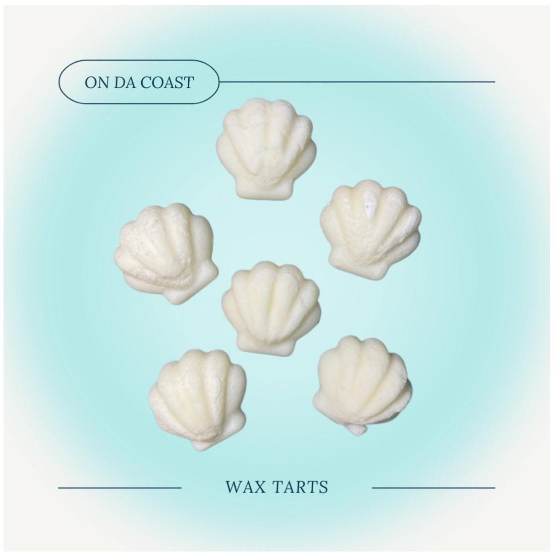 On Da’ Coast Scented Wax Tarts — Seashell-Shaped Shimmering Wax Melts, Gulf Coast Beach Day Scent, Vegan CocoSoy, Made in New Orleans