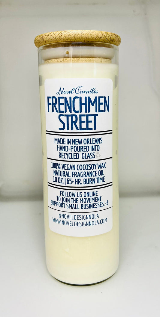 Frenchmen Street Candle: Palo Santo Sage Scent, Vegan CocoSoy Wax