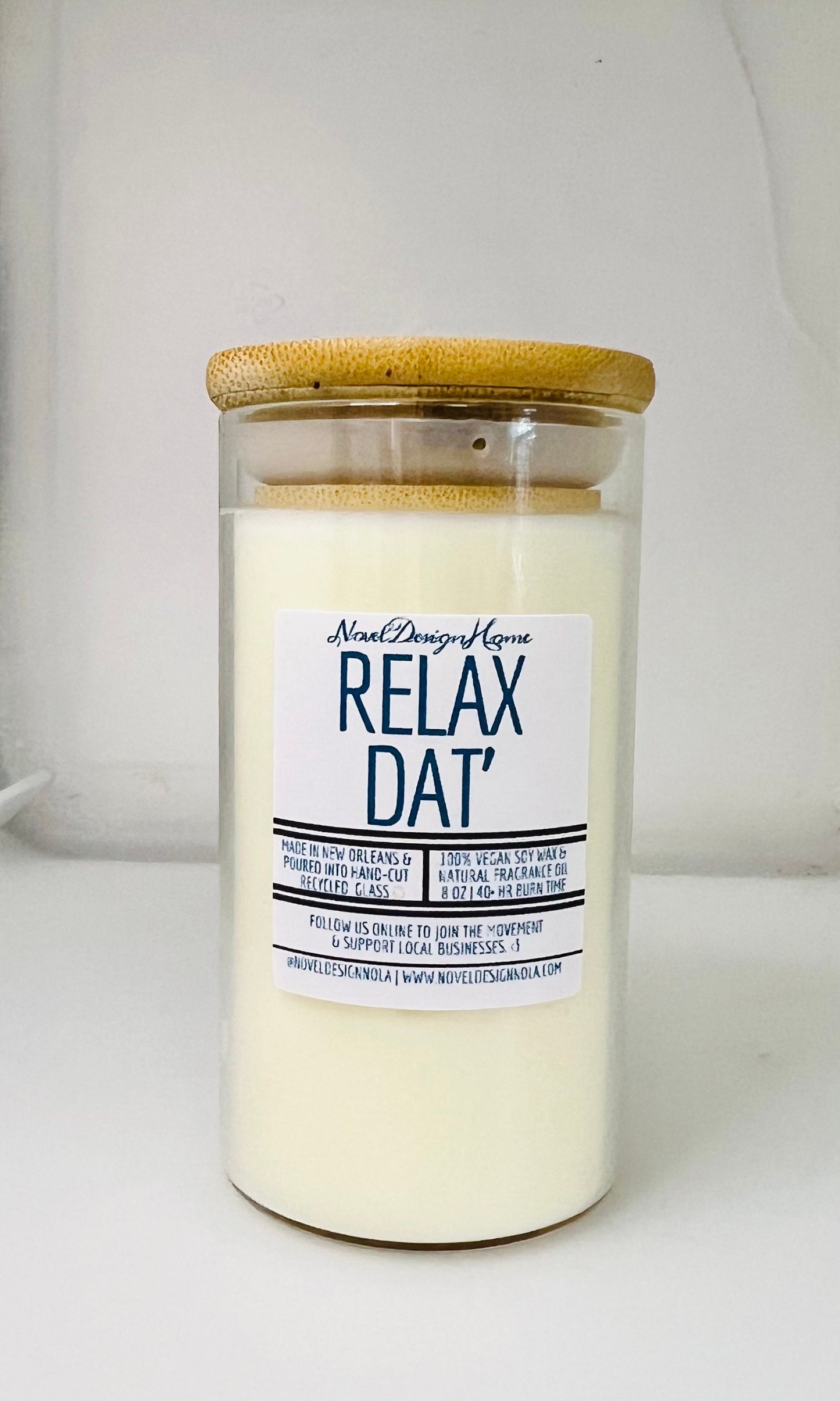 Relax Dat' Scented Candle – Cedar, Lavender, Eucalyptus, Vegan CocoSoy Wax