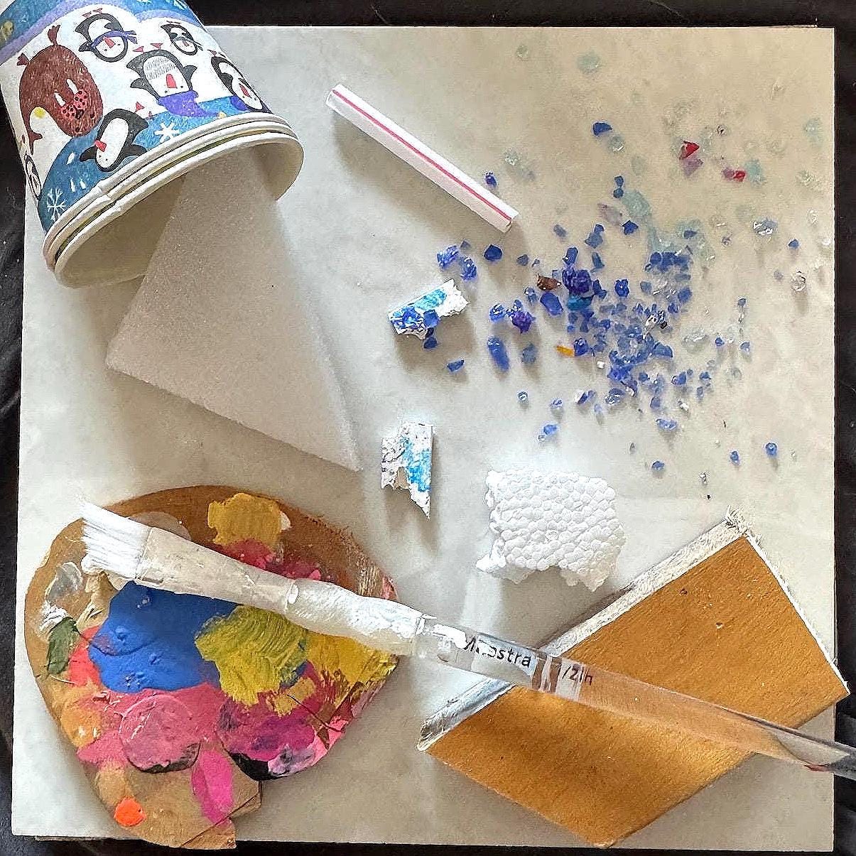 New Orleans Themed Painting, Mardi Gras LED Wall Art — Made from Crushed Glass & Recycled Materials, Ready to Hang 3D Art