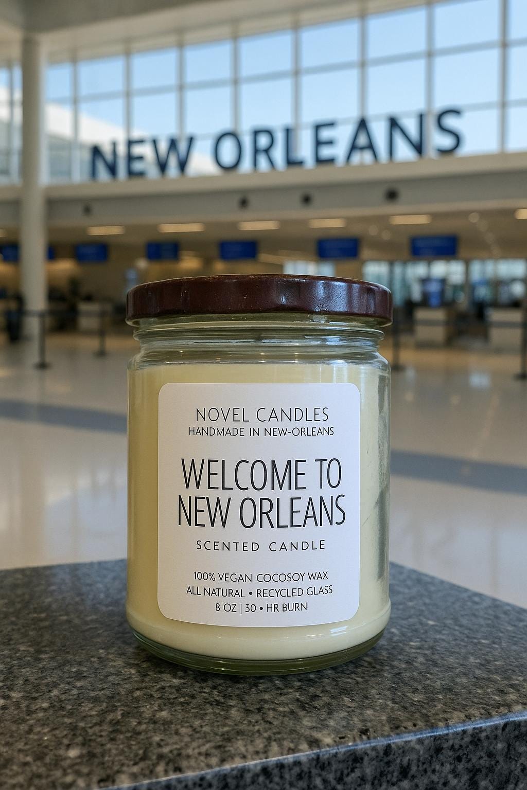 Welcome to New Orleans Scented Candle: Spicy Sweet Floral Citrus Bay Scent, Handmade in NOLA, Wedding Favor, Orleans Gift Idea