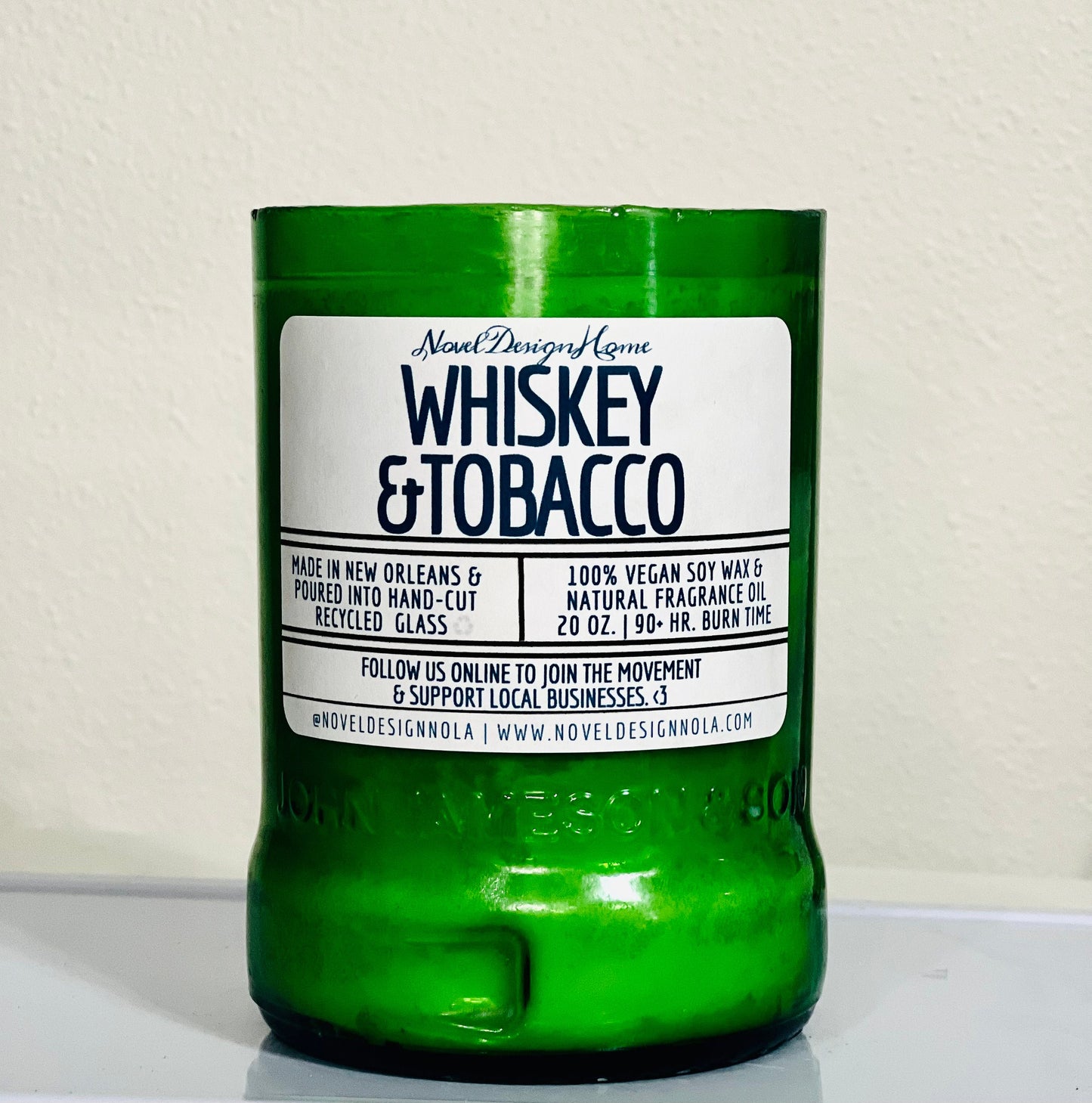 Speakeasy Candle – Whiskey, Tobacco, Dark Rum Absolute, Tonka Bean - CocoSoy Wax