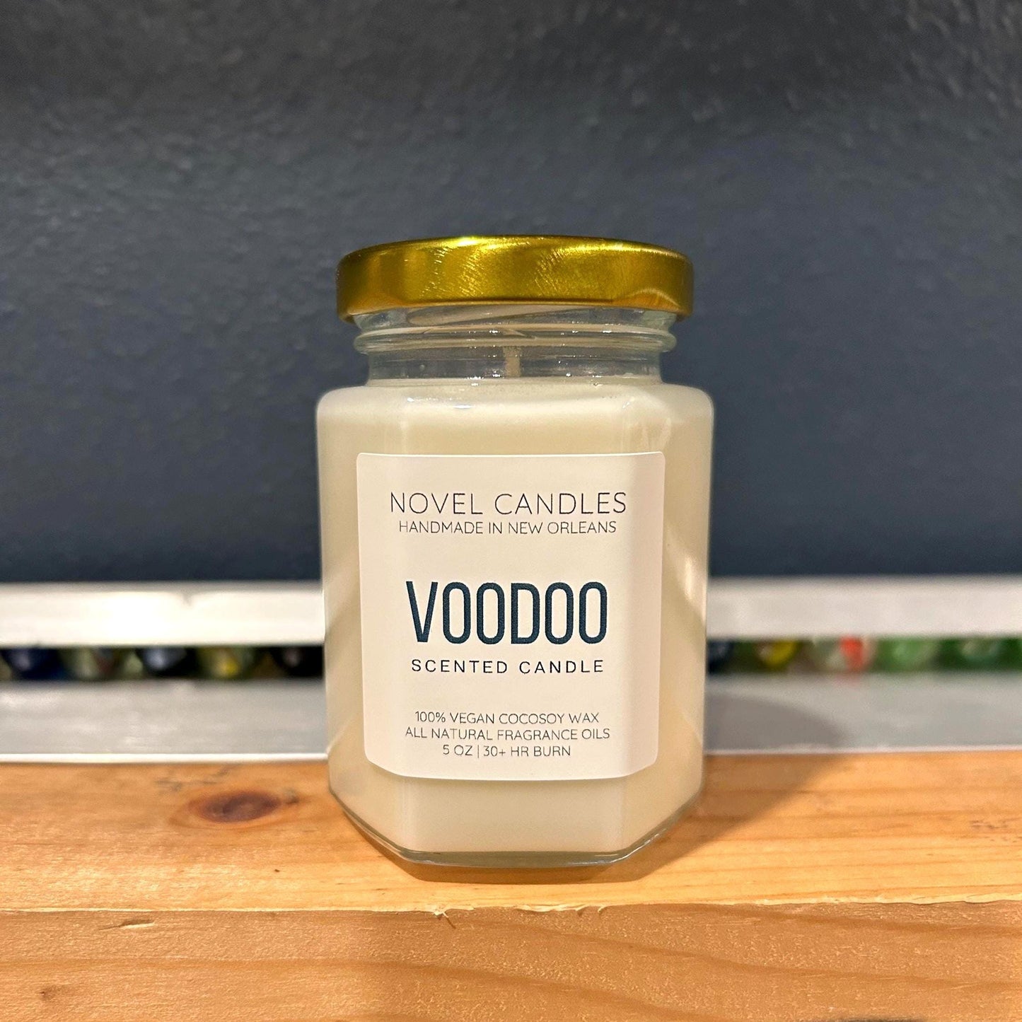 VOODOO Candle: Apple Cinnamon Palo Santo Sage Scented Soy Wax, New Orleans Themed Halloween Fall Candle