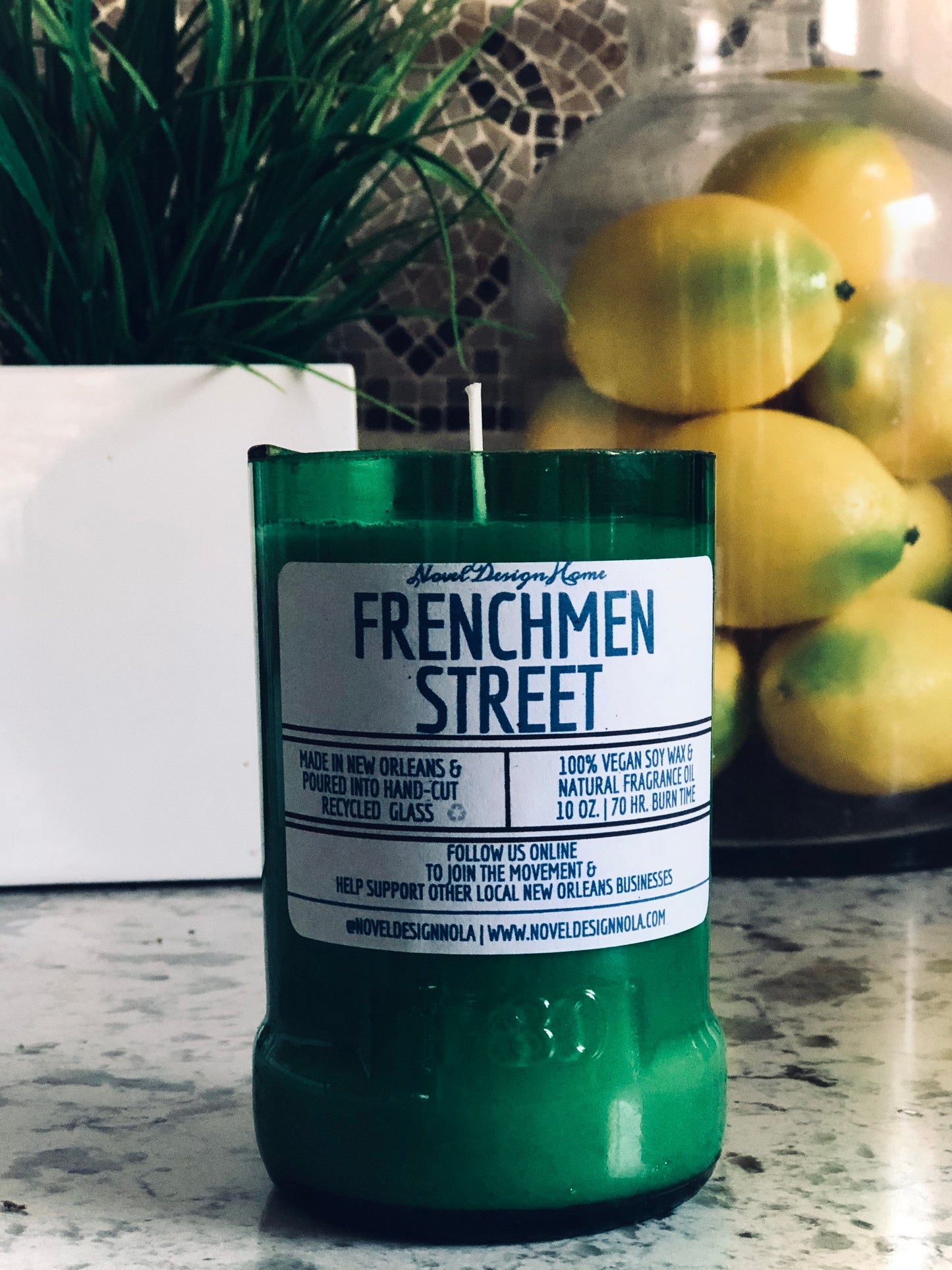 Frenchmen Street Candle: Palo Santo Sage Scent, Vegan CocoSoy Wax
