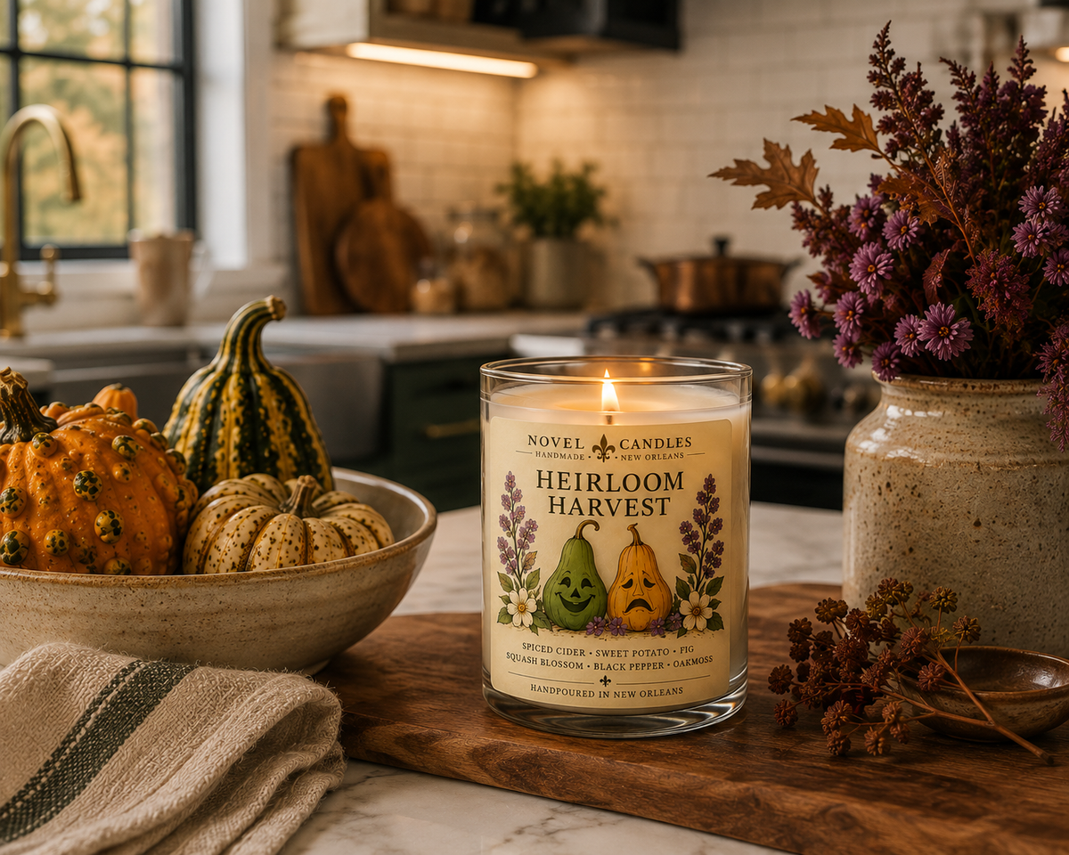 Heirloom Harvest Fall Candle | Sweet Potato, Fig & Spiced Cider | Louisiana Fall Candle | Southern Autumn Gift | Handmade in New Orleans